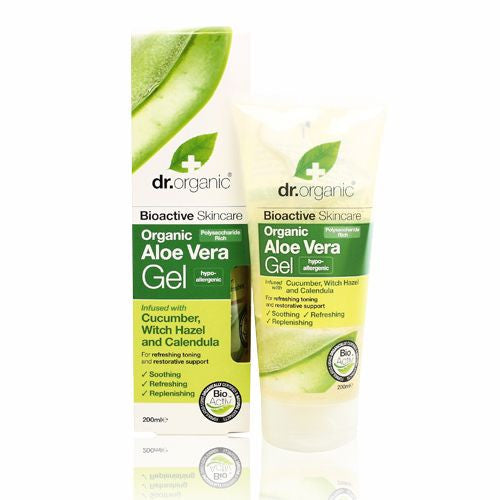 Organic Aloe Vera Gel Infused with Cucumber, Witch Hazel and Calendula 200ml